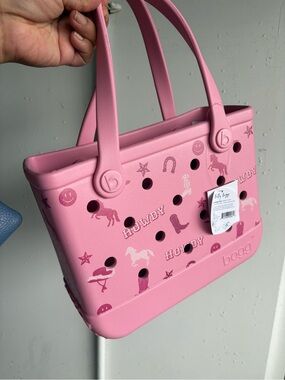 BOGG Pink 'Howdy' Mini Tote Bag